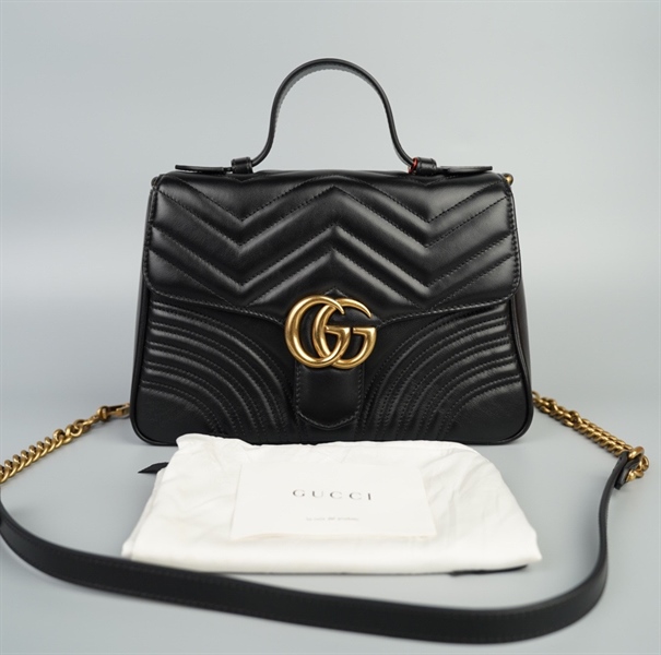 Túi GG handle marmont đen size 27 (TB)+