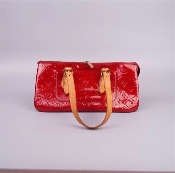 Túi LV đỏ bóng dài 32cm +