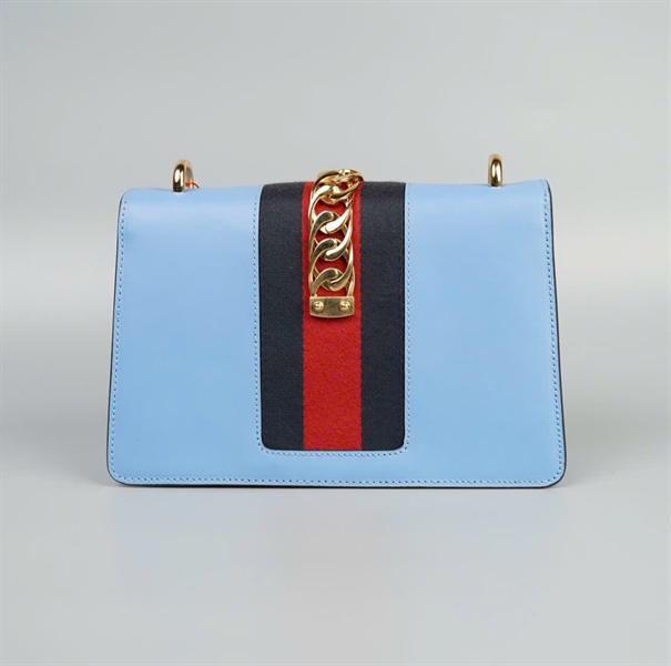 Túi GG Sylvie xanh size 26 (TB) +