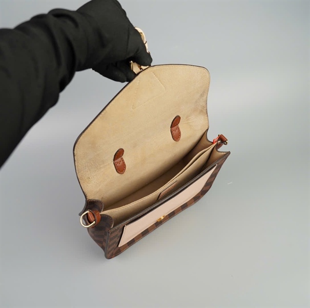 Túi LV ô vuông phối da nude size 24 (HC) +