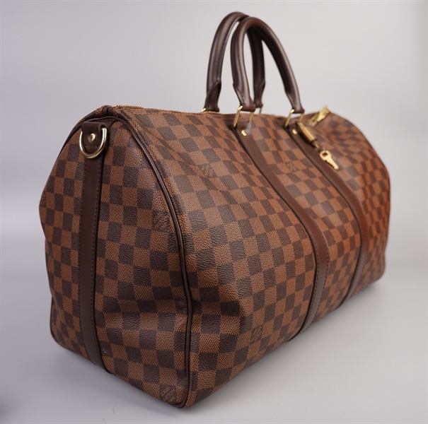 Túi LV du lịch xách tay ô vuông nâu KG+