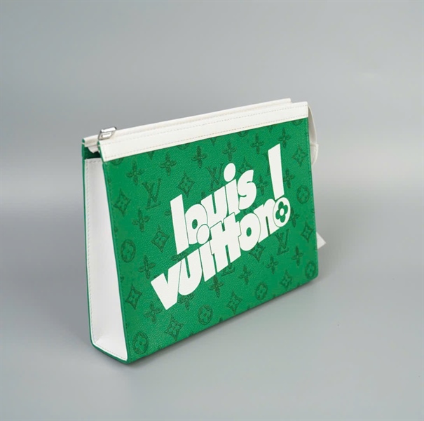 Túi LV Clutch xanh size 27 (TB) +