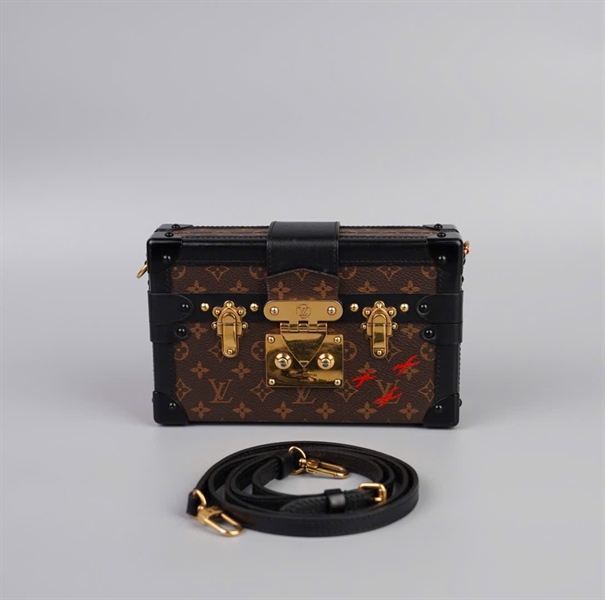 Túi LV trunk hoa nâu viền đen size 18 (HC) +