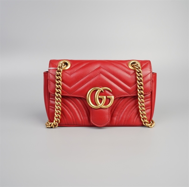 Túi GG marmont đỏ size 21 (LN) +