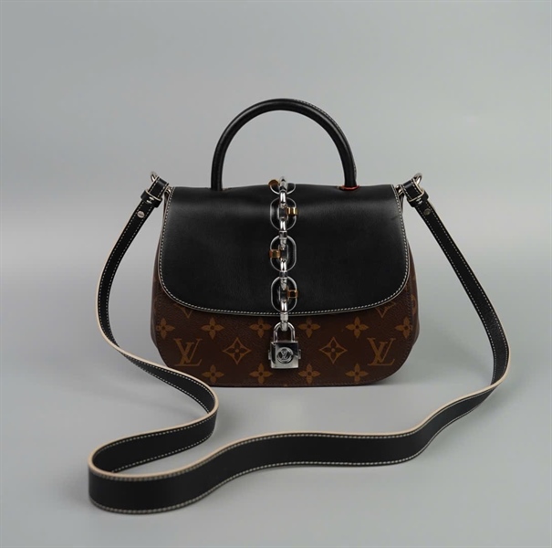 Túi LV hoa nâu nắp đen (PL2167) sz20 (HC) +