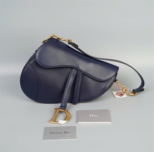 Túi Dior yên ngựa xanh đen (TB) +