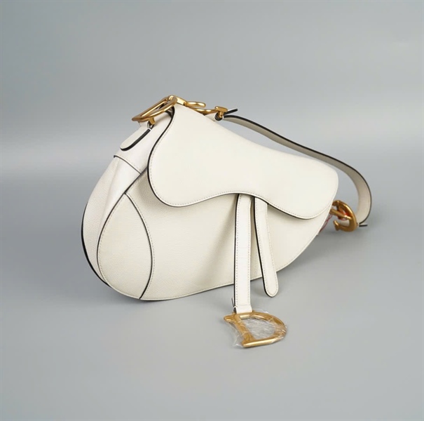 Túi Dior yên ngựa trắng lớn (TB) +