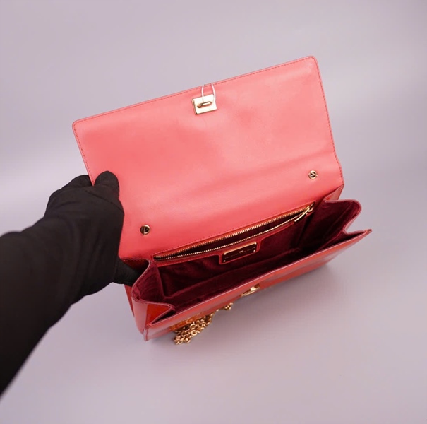 Túi Salvatove màu cam lòng đỏ đậm +
