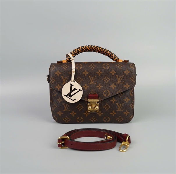 Túi LV metis hoa nâu quai đan chéo (HC) size 24 +