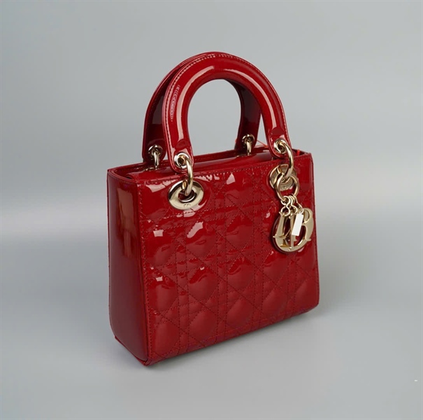Túi Dior Lady đỏ bóng size S (TB) +
