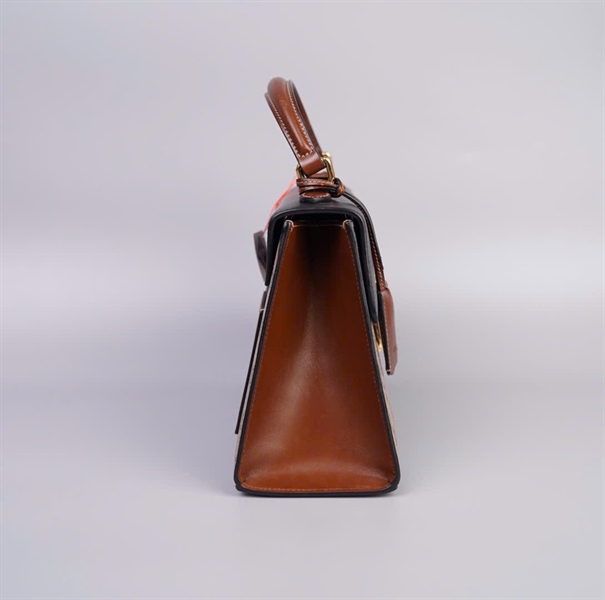 Túi GG xám nắp đen size 27 (TB) +