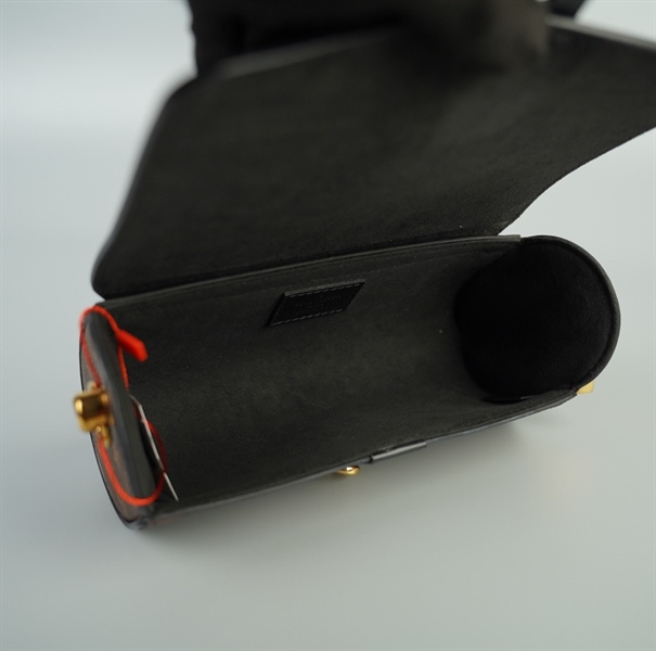 Túi LV Glasses Case Black hoa nâu kèm ổ + chìa sz18 (TB) +