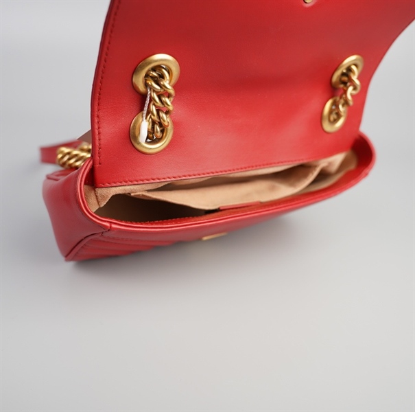 Túi GG marmont đỏ size 21 (LN) +