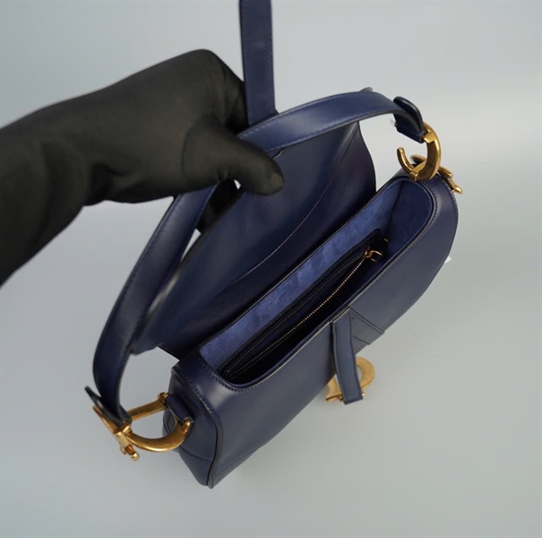Túi Dior yên ngựa xanh đen (TB) +
