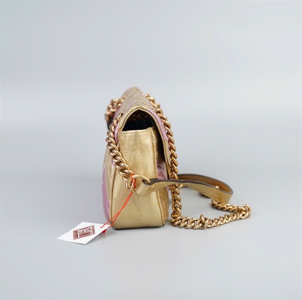 Túi GG Marmont vàng hồng (446744001998) size 22 KG+