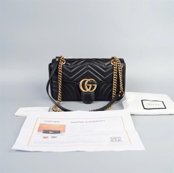 Túi GG Marmont đen size 26 (TB) +