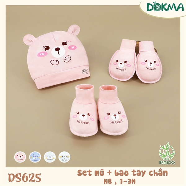 Set mũ + bao tay chân Dokma 24DS625