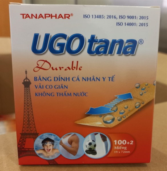 Băng dính cá nhân Ugo tana (Hộp 102 miếng) - Tanaphar