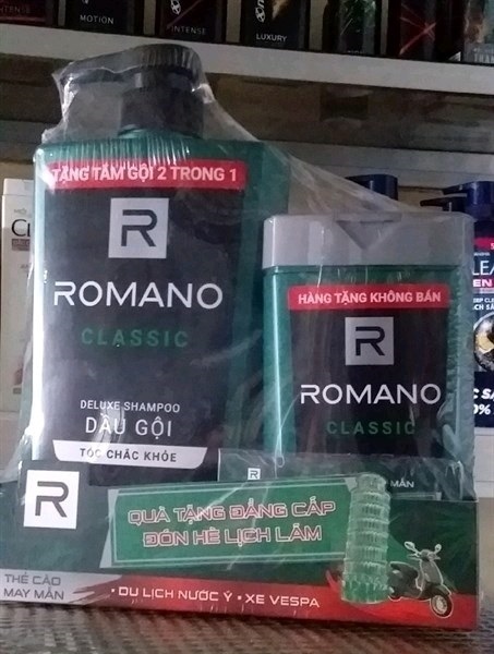 DẦU GỘI CAO CẤP ROMANO CLASSIC 650G DẦU GỘI 150G 2 TRONG 1 VÀ THẺ CÀO MAY MẮN