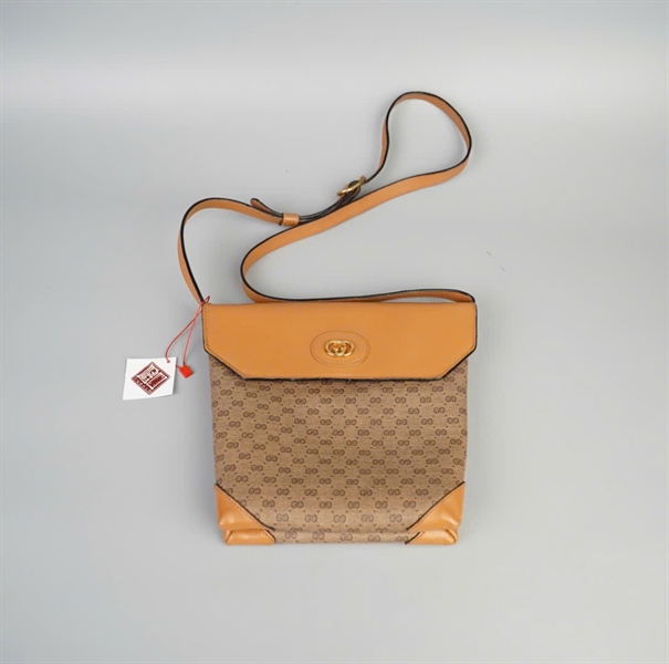 Túi GG nâu nắp gập size 16 KG+