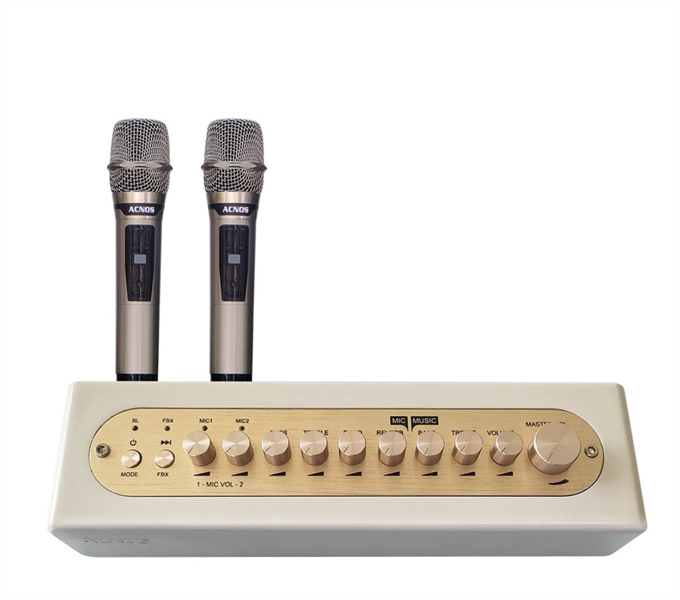 Vang số chỉnh cơ Acnos (Bluetooth & Micro, DSP, DAC 24bit, kết nối FM ô tô hát karaoke)