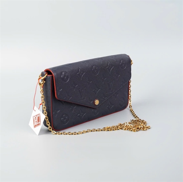 Túi LV felicie xanh đen lòng đỏ size 21 KG+