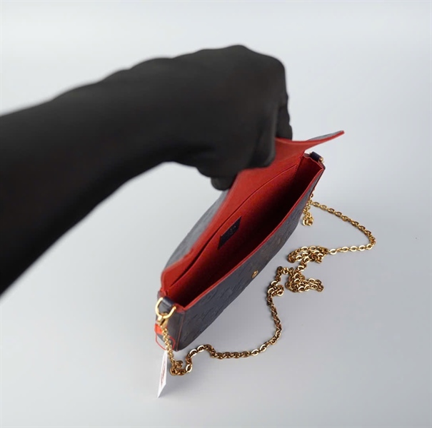 Túi LV felicie xanh đen lòng đỏ size 21 KG+