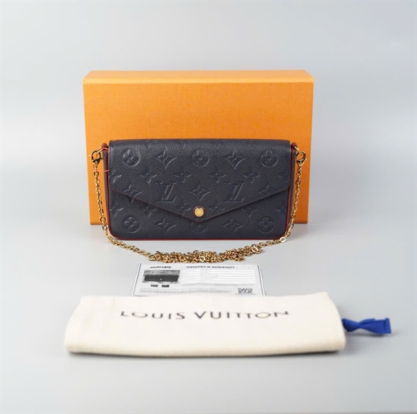 Túi LV felicie xanh đen lòng đỏ size 21 KG+