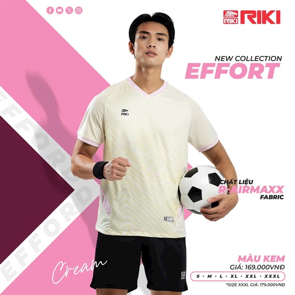 Bộ bóng đá Riki EFFORT - Kem