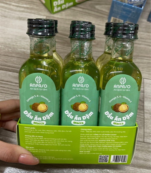 Dầu ăn dặm macca