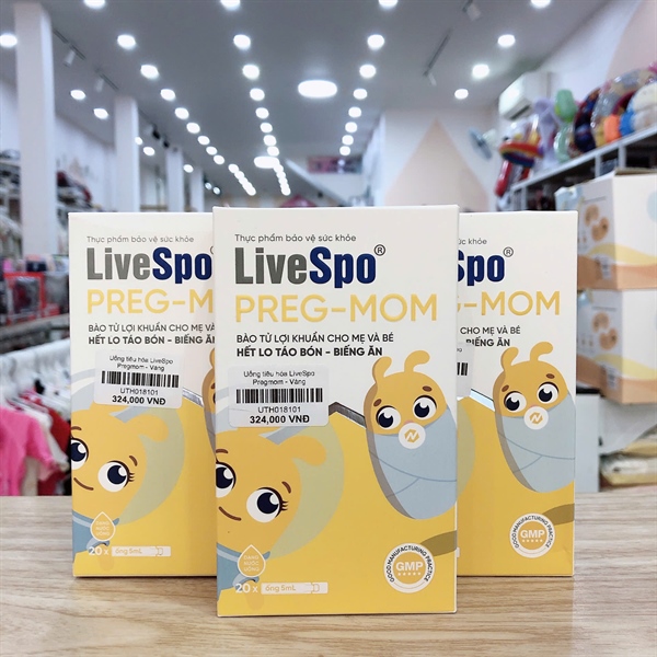 LiveSpo Pregmom giảm táo bón, biếng ăn cho Mẹ & Bé (20 ống x 5ml)