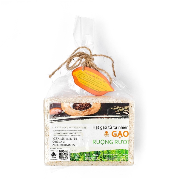 Gạo tẻ ST25 ruộng rươi xát dối gói 2kg