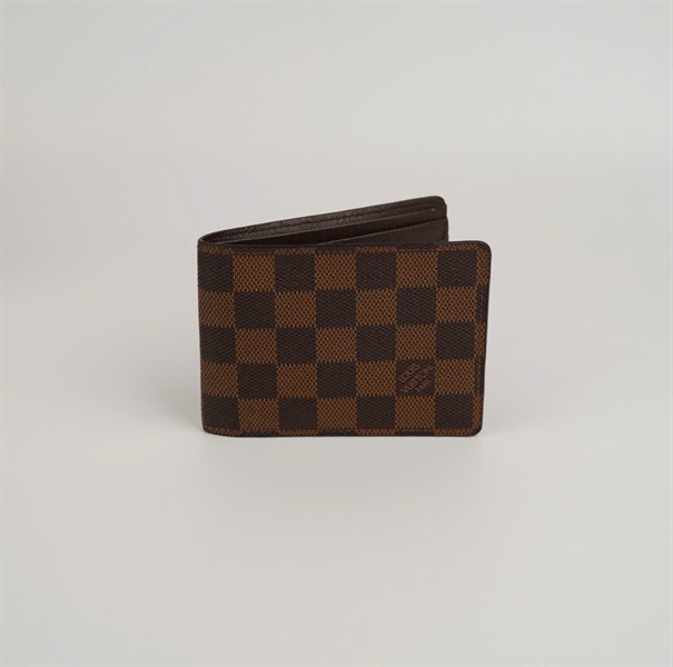 Ví LV gập 2 ô vuông nâu +