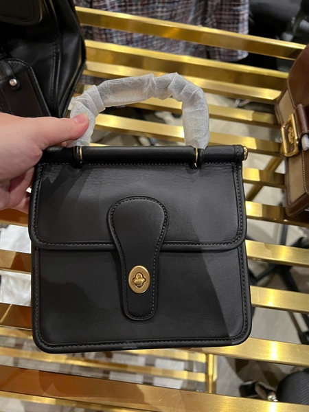 Túi Coach handle đen size 18 KG+