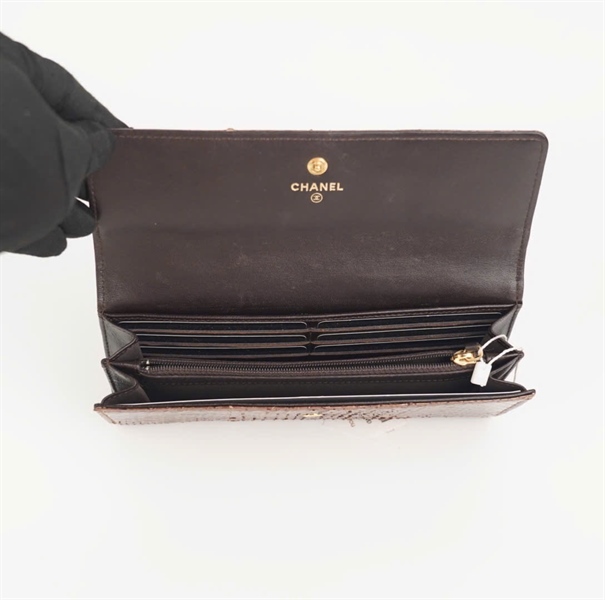 Ví Chanel da trăn vàng đồng (code 13310300) KG+