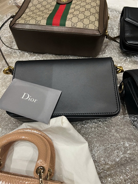 Túi Dior đen chữ nhật size 22 (BQ) KG+
