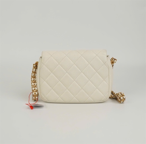 Túi Chanel Coco trắng size 18 (Code C8PALL 1K) KG+