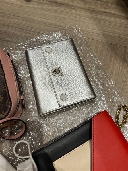 Túi Dior Woc xám bạc size 20 (BQ) KG+