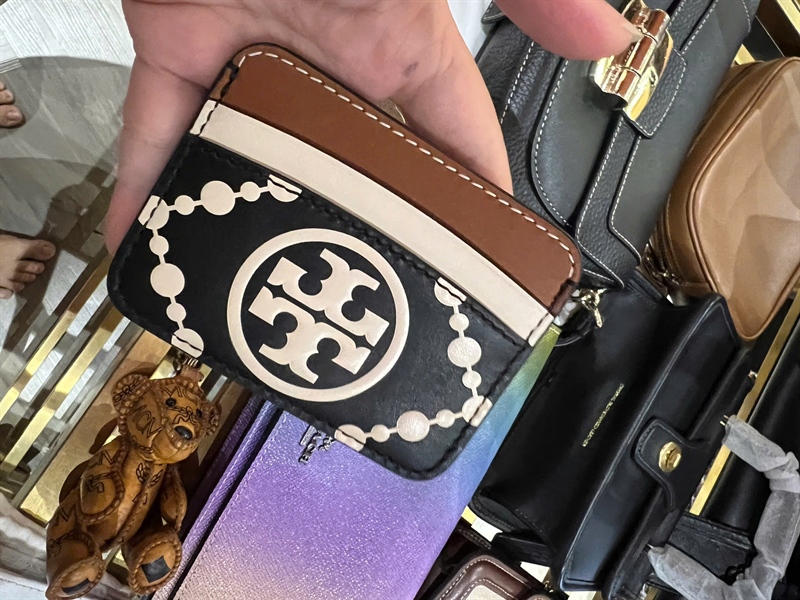 Ví Tory Burch card nâu đen KG+