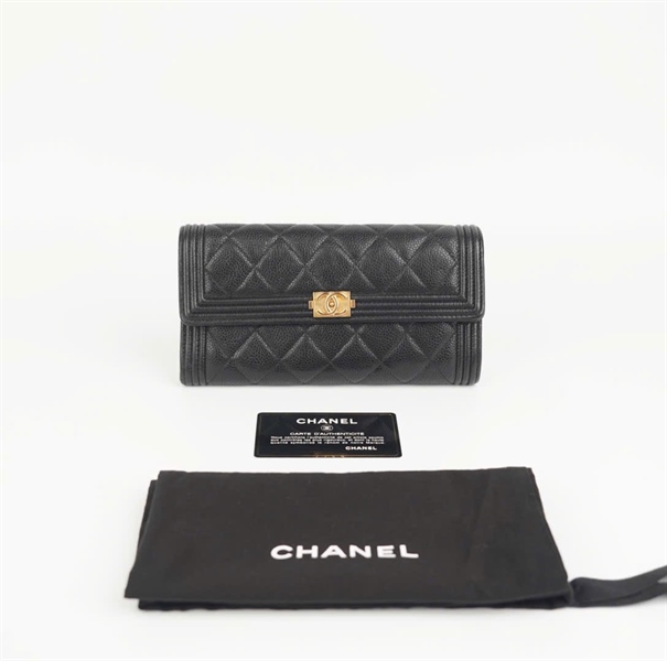 Ví Chanel đen lòng xanh rêu (Code 2291035) KG+