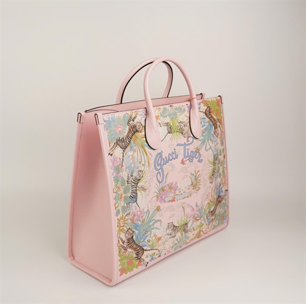 Túi GG tote hồng in hình tiger size 37 (HC) +
