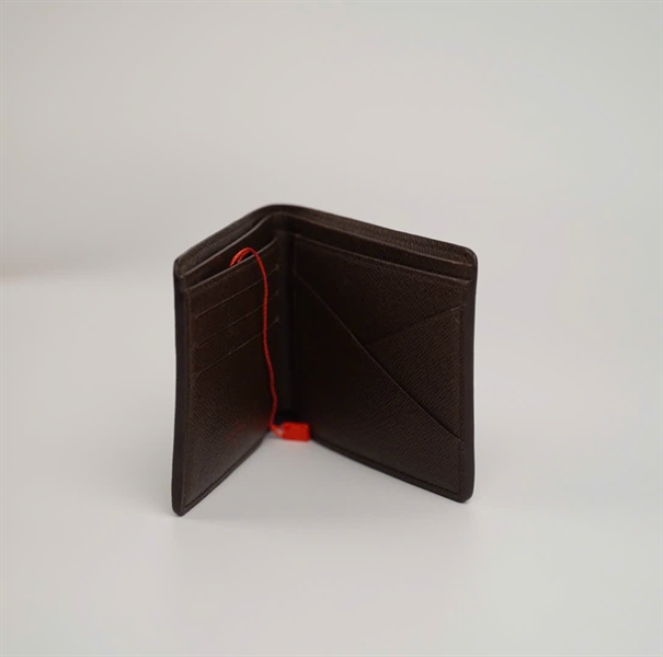 Ví LV gập 2 ô vuông nâu +