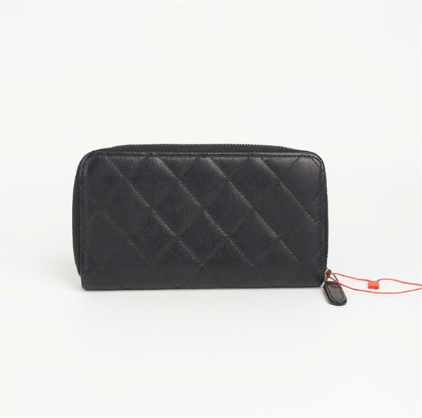 Ví Chanel đen khóa zip (Code 24567666) KG+