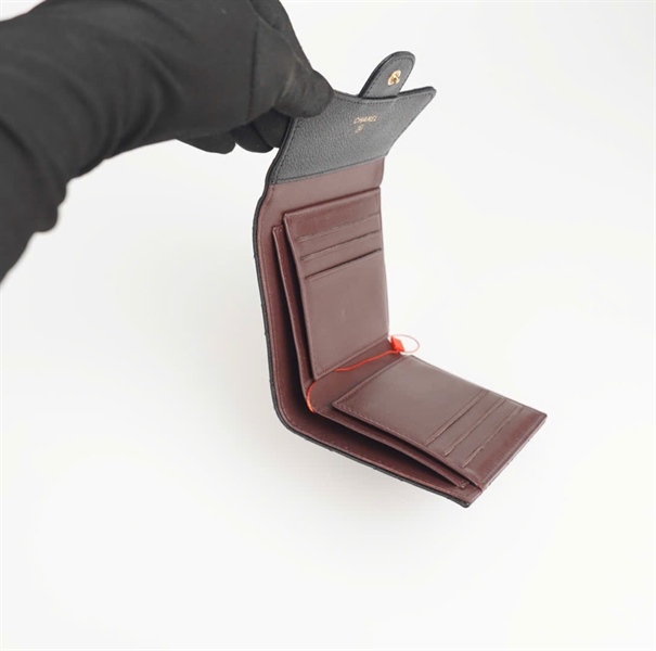 Ví Chanel đen gập 3 lòng nâu ( code 28790734) KG+