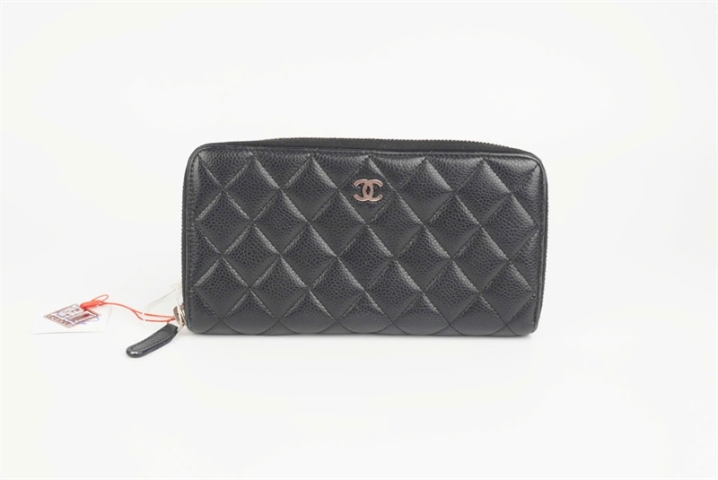 Ví Chanel đen khóa zip (code 16778005) KG+