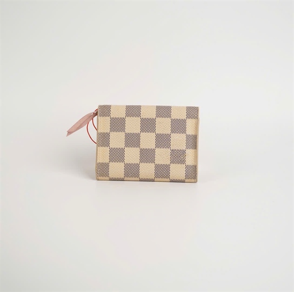 Ví LV ô vuông xám nắp tròn +