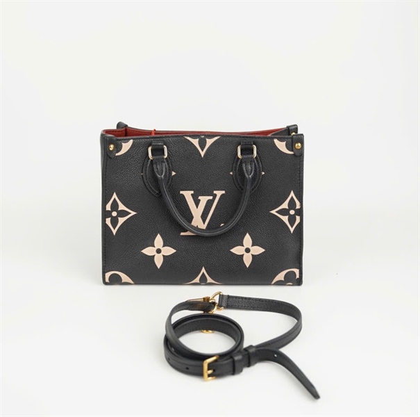 Túi LV onthego đen hoa trắng size 25 (HC) +