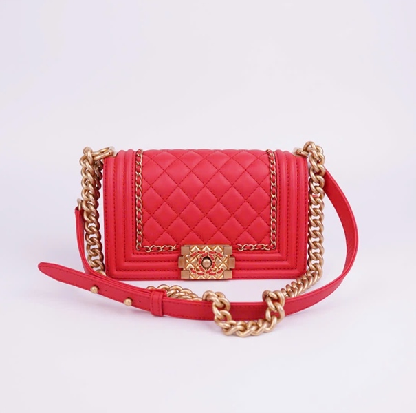 Túi Chanel boy đỏ size 20 (BMC) +