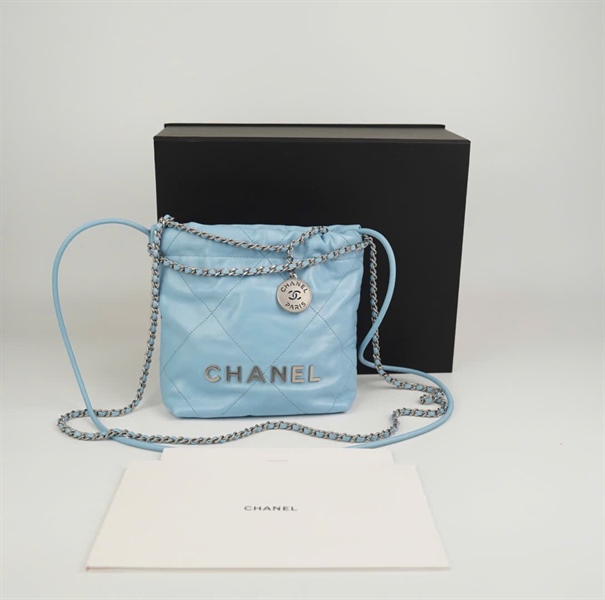 Túi Chanel hobo xanh ngọc sz18 KG+