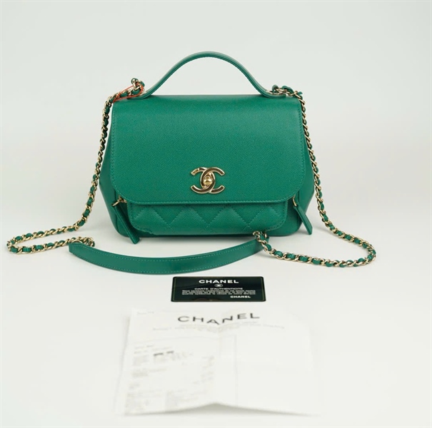 Túi Chanel Coco xanh đậm (23978160) sz20 KG+